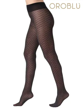 Oroblu Clearance Sparkly Lace Tights Black