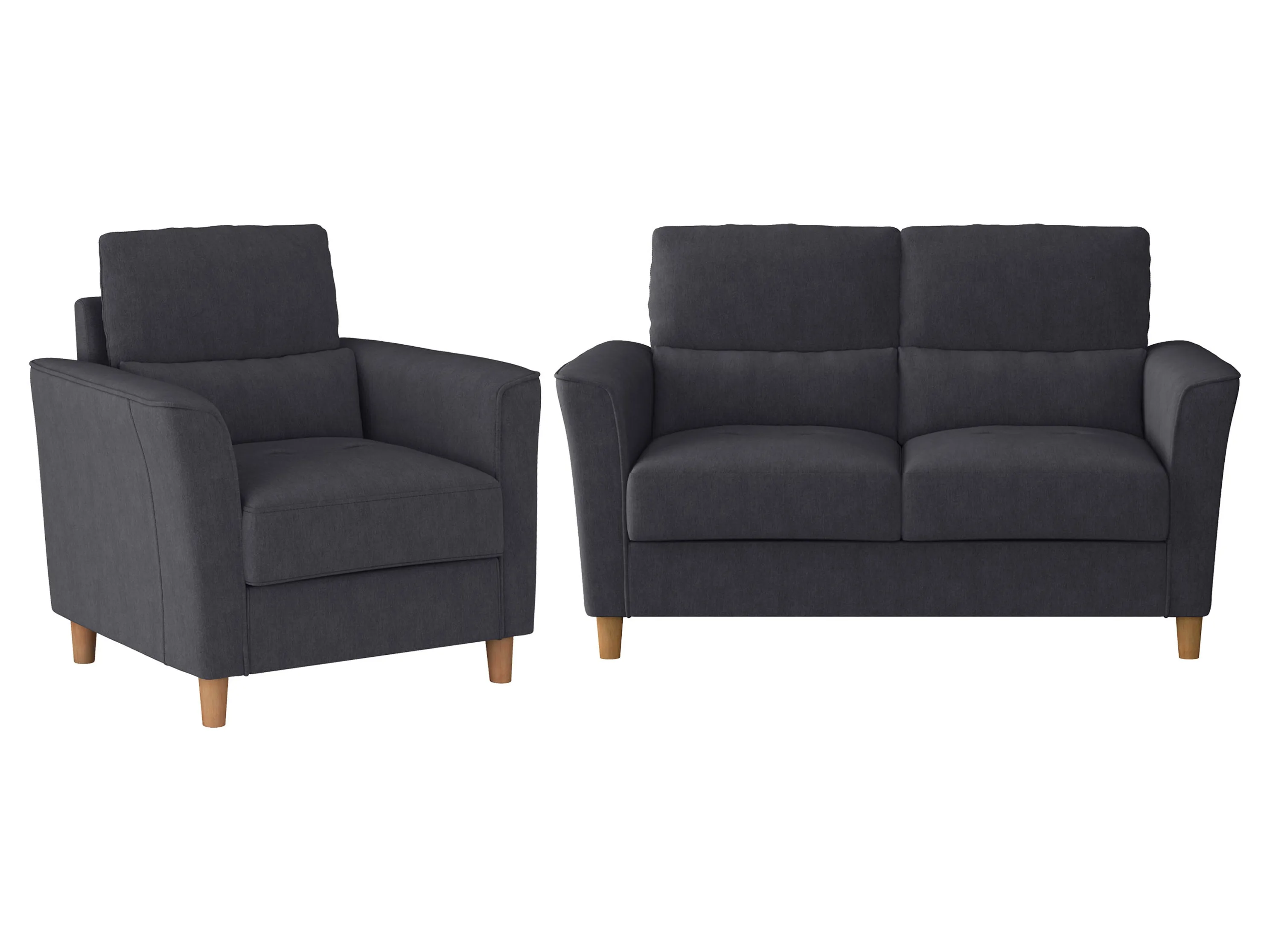 2 Seater Loveseat and Chair Set, 2 piece