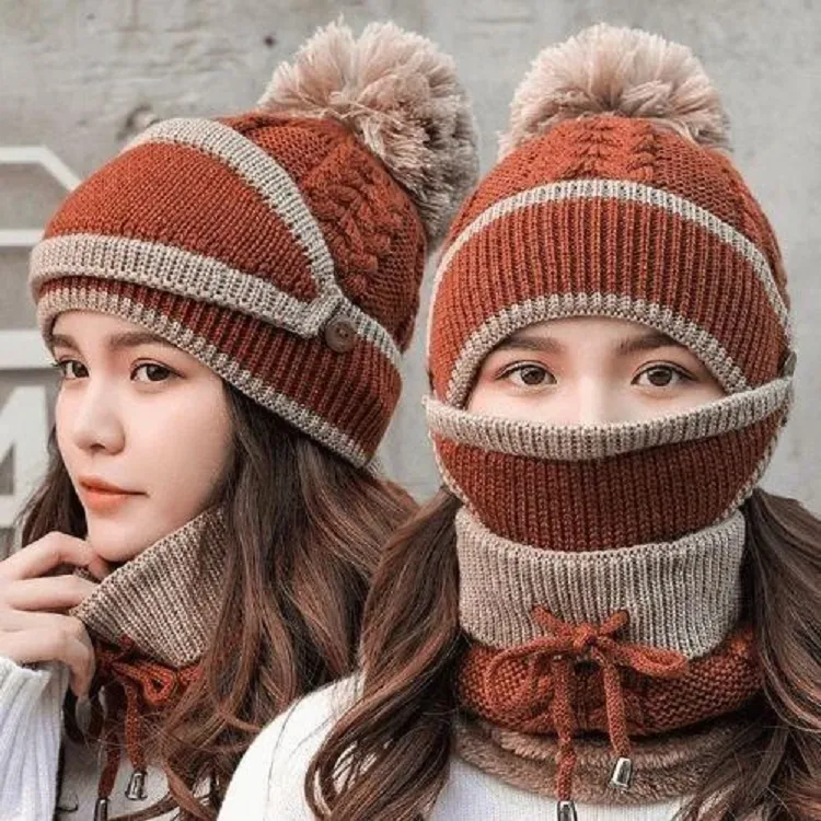 2021 New 3 in 1 Winter Beanie Set