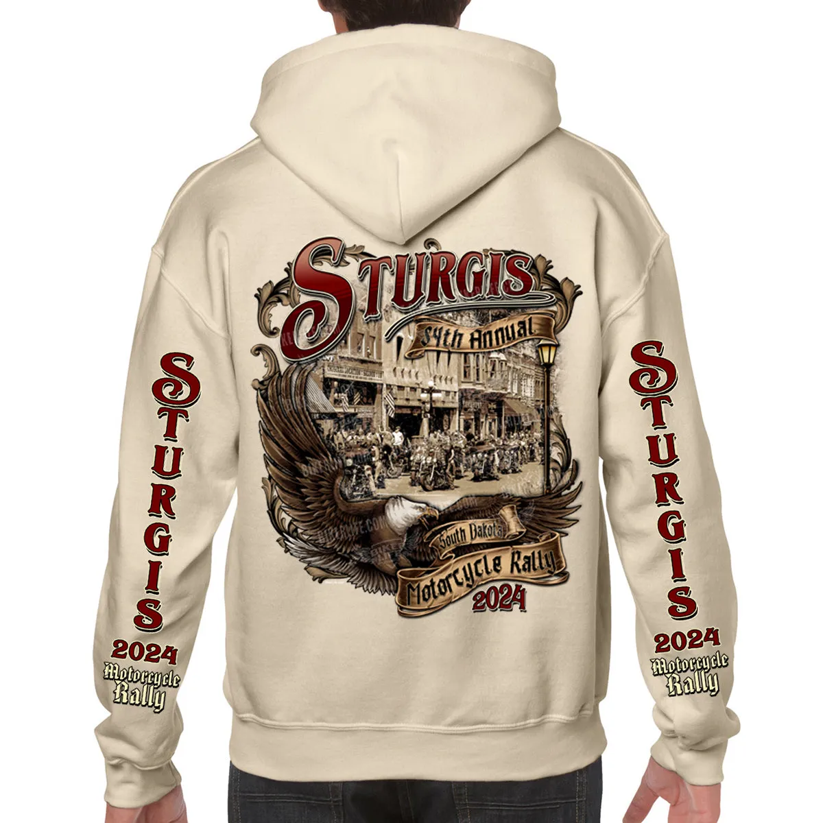 2024 Sturgis Motorcycle Rally Legendary Main Street Pullover Hoodie