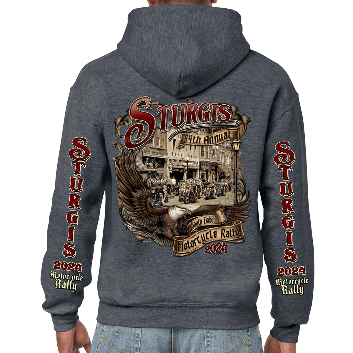 2024 Sturgis Motorcycle Rally Legendary Main Street Pullover Hoodie