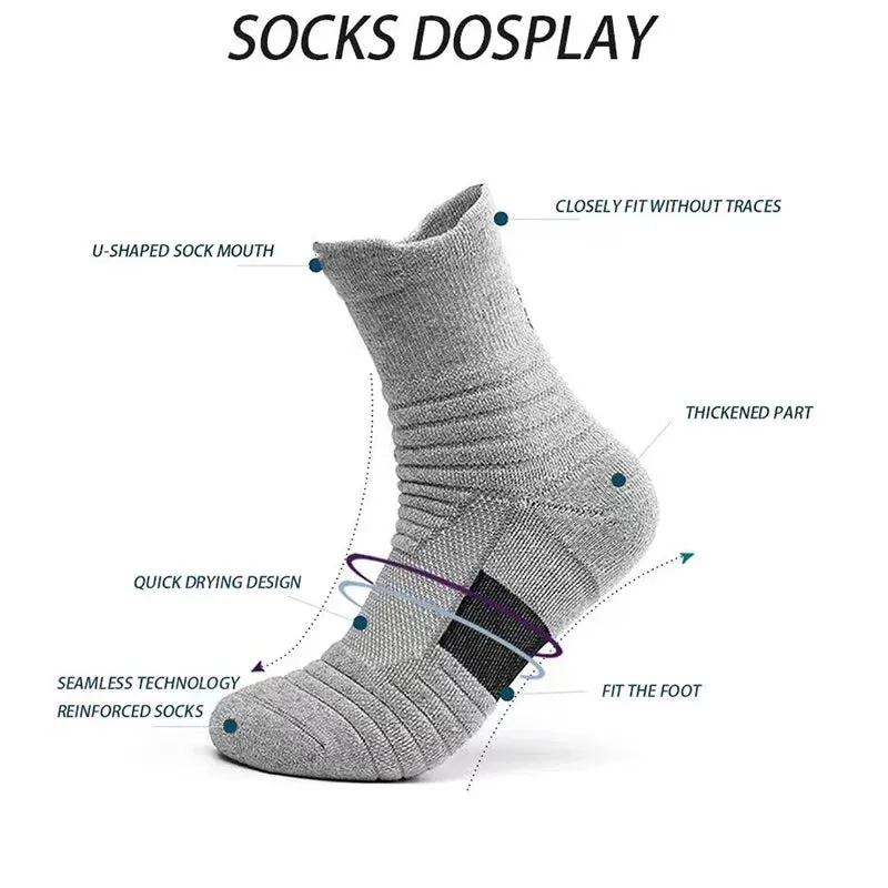 3 Pairs Anti-Slip Sports Socks for Men and Women