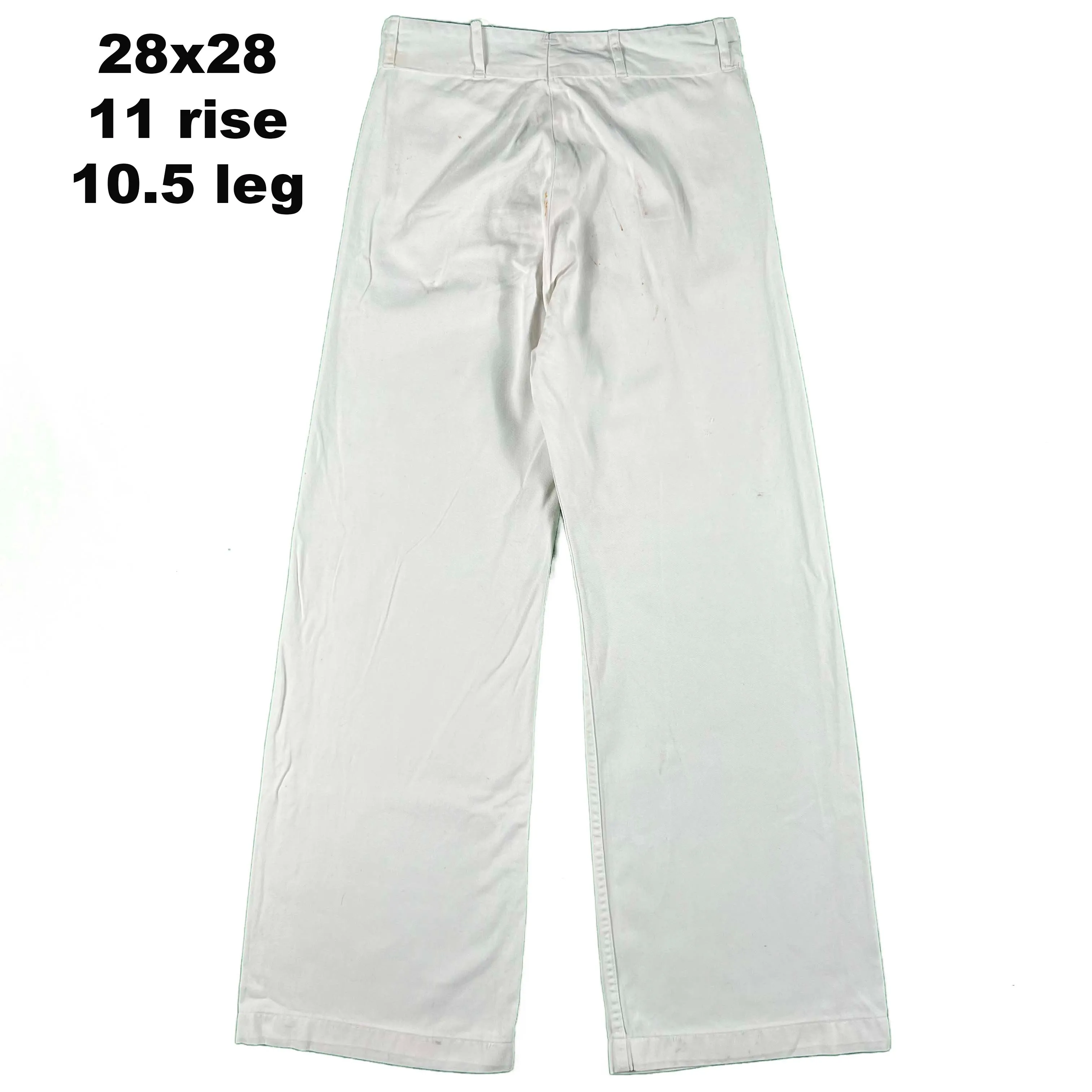 40s/50s White Cotton Sailor Pants- SELECT PAIR