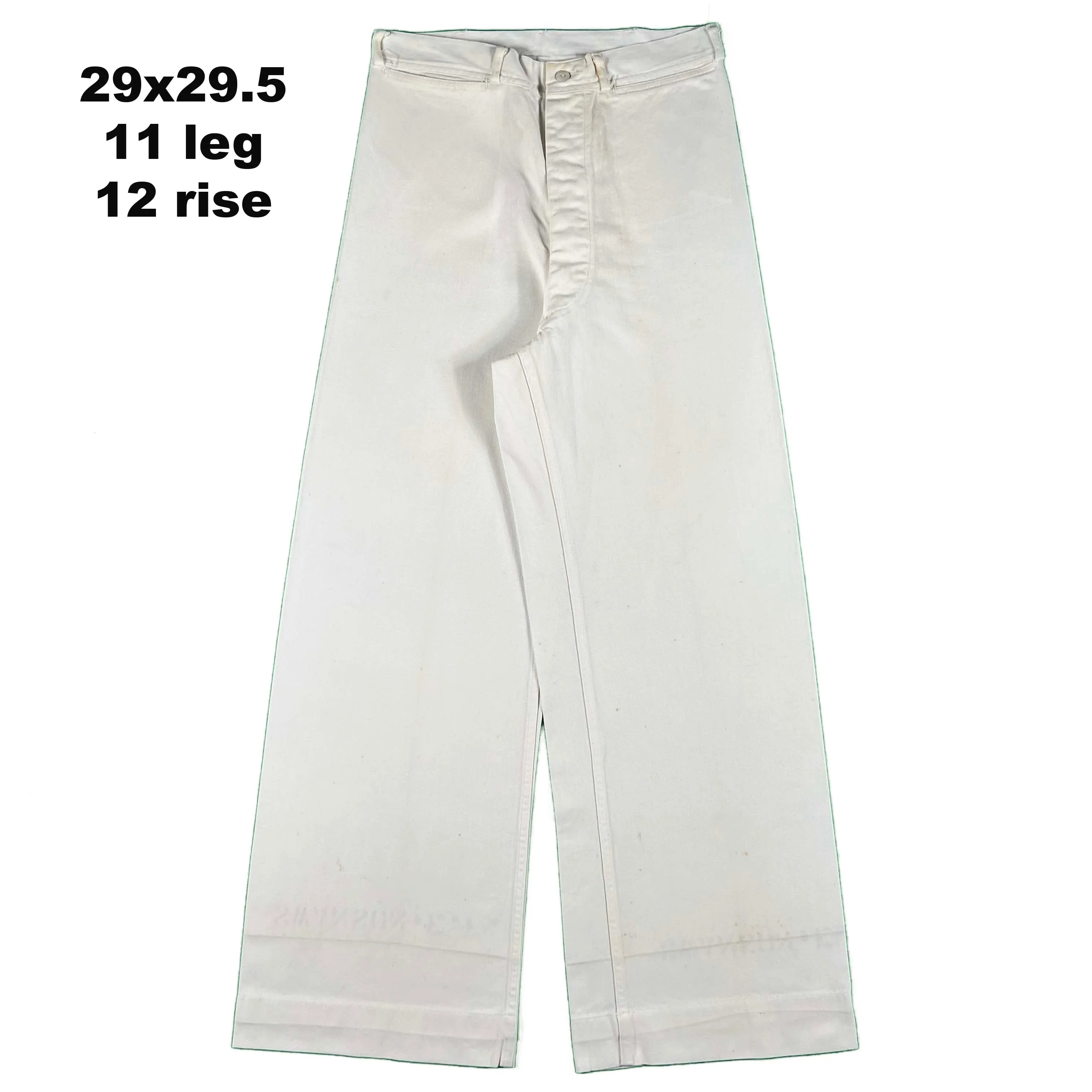 40s/50s White Cotton Sailor Pants- SELECT PAIR