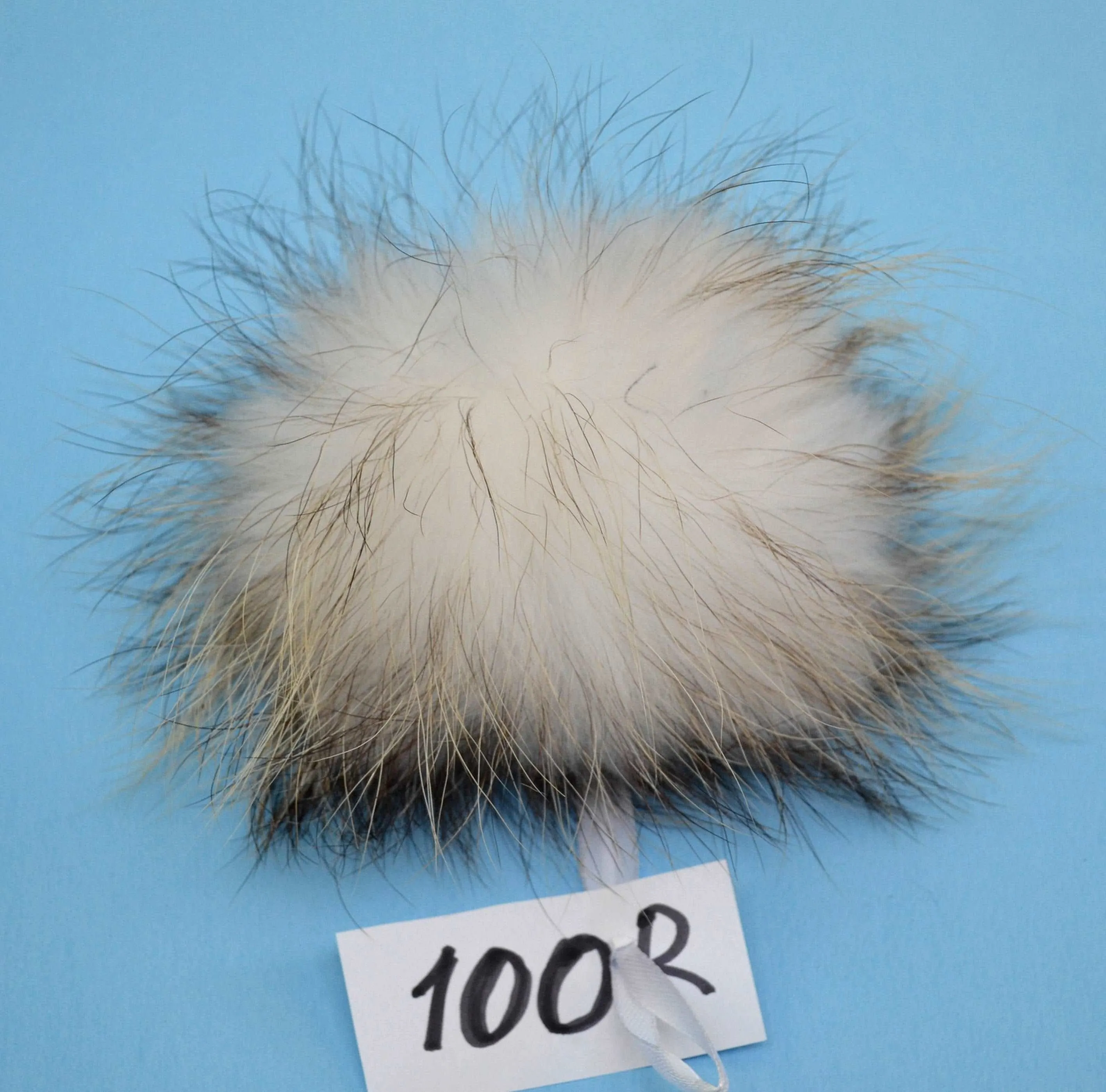 7-8,5"  LARGE FUR POM Pom! White Raccoon Pom Pom for Hat Beanie Tuque Winter Knit Hat Large Pom Pom Fluffy Raccoon Pom Pom Fur Ball Children