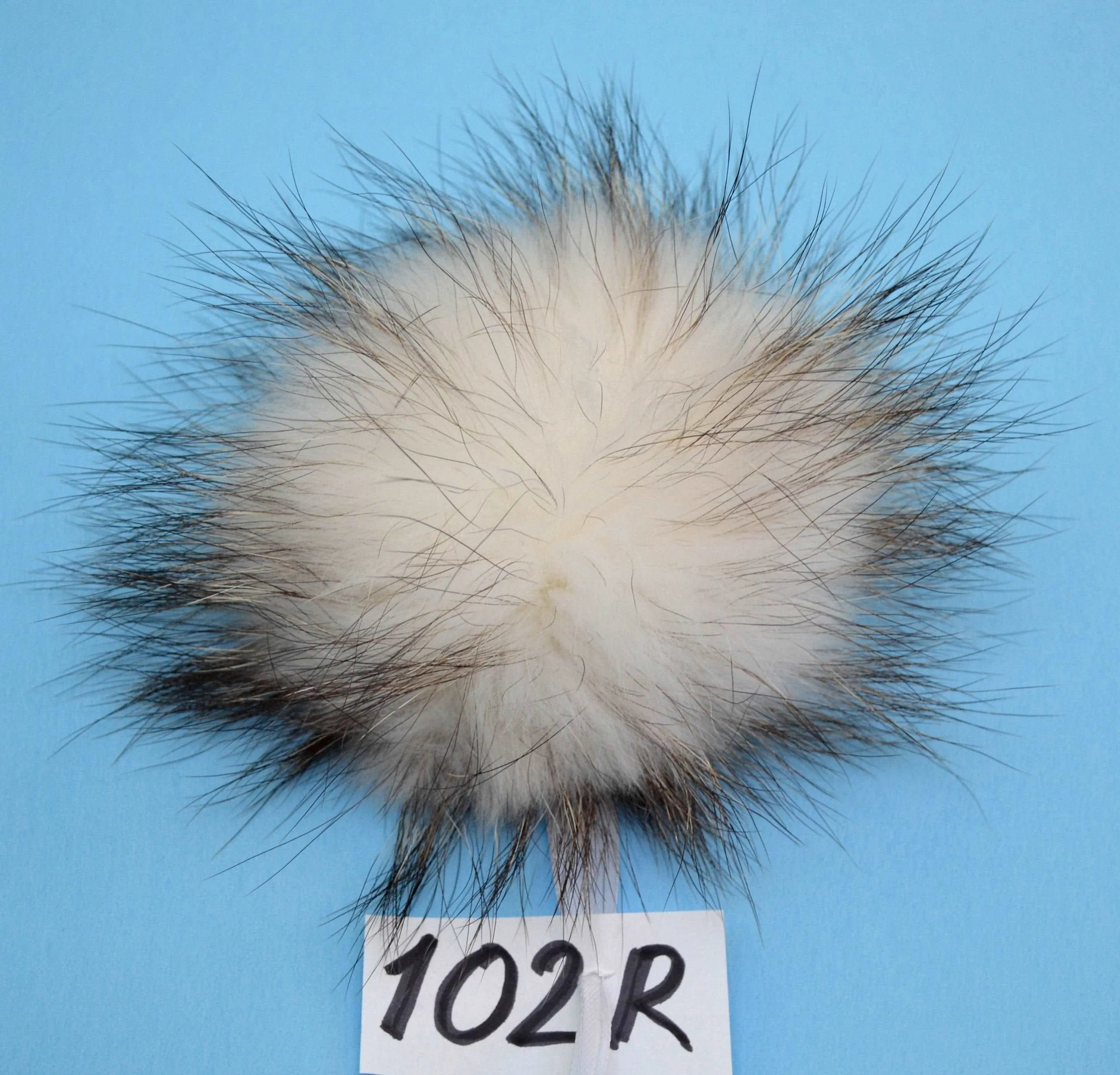 7-8,5"  LARGE FUR POM Pom! White Raccoon Pom Pom for Hat Beanie Tuque Winter Knit Hat Large Pom Pom Fluffy Raccoon Pom Pom Fur Ball Children