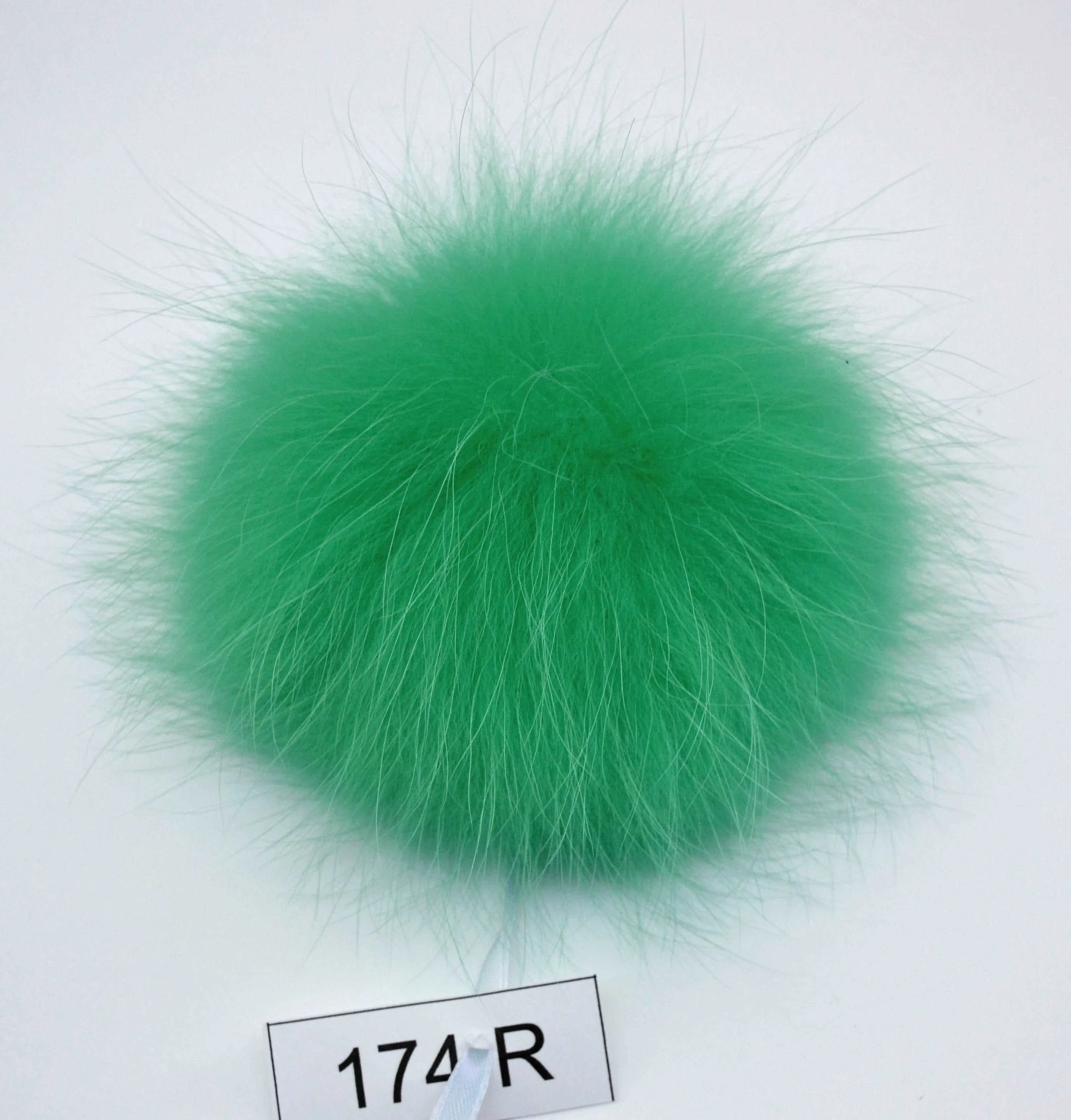 7-8" LARGE FUR POM Pom! High Quality Green Raccoon Pom Pom fo Hat Beanie Tuque Winter Knit Hat Large Pom Pom Fluffy Raccoon Pom Pom Fur Ball