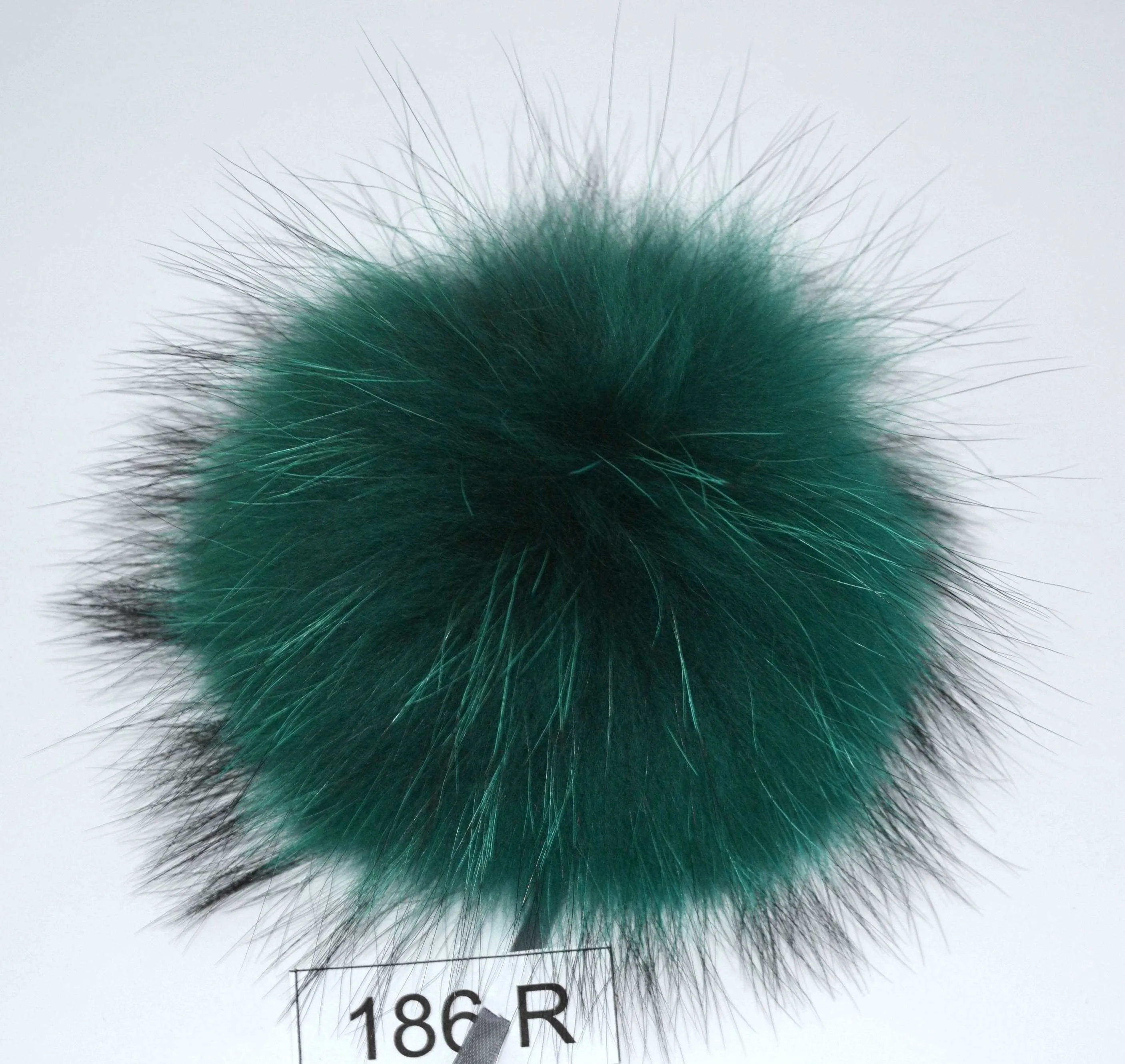 7-8" LARGE FUR POM Pom! High Quality Green Raccoon Pom Pom fo Hat Beanie Tuque Winter Knit Hat Large Pom Pom Fluffy Raccoon Pom Pom Fur Ball