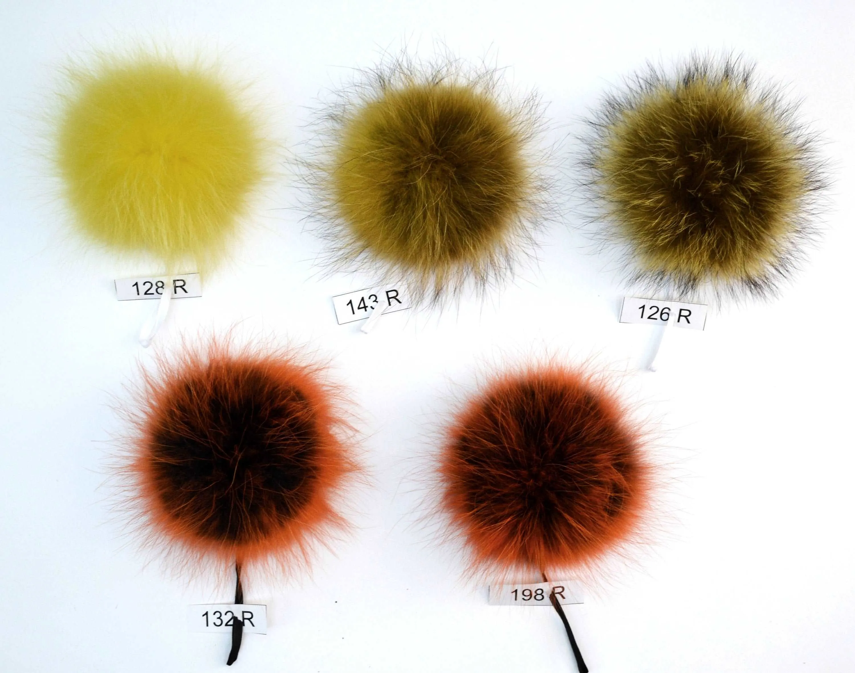 8,5" POM POM! Large Pom Poms, Fur Pom Pom for Hat, Fur Pompom, Fur Ball, Bag Charm, Pompom, Fur Pom, Knit Hat, Real Fur, Raccoon Fur, Orange