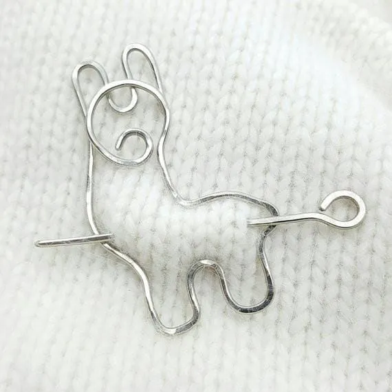 Adorable Alpaca Shawl Pin