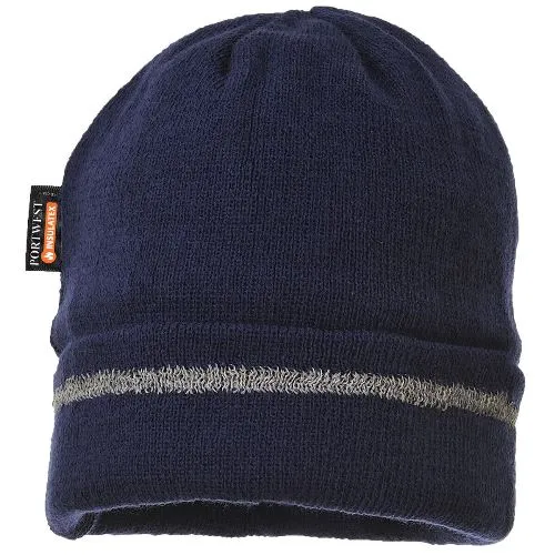 Adults Portwest Reflective Trim Knit Hat