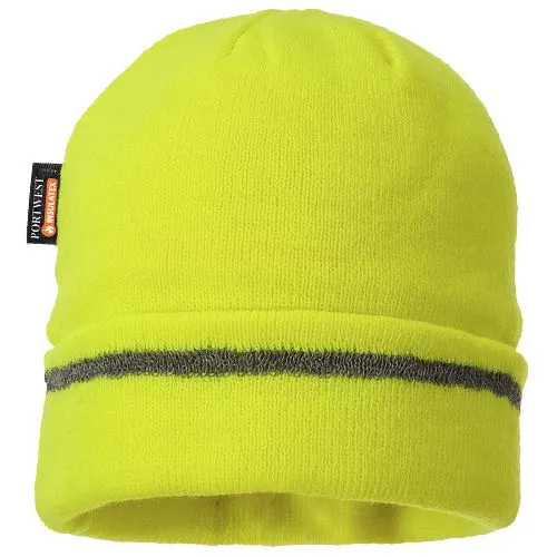 Adults Portwest Reflective Trim Knit Hat