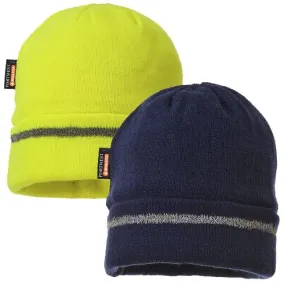 Adults Portwest Reflective Trim Knit Hat