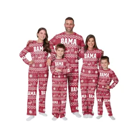 Alabama Crimson Tide NCAA Ugly Pattern Family Holiday Pajamas