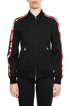 Alexander McQueen Floral Side Stripe Bomber Jacket