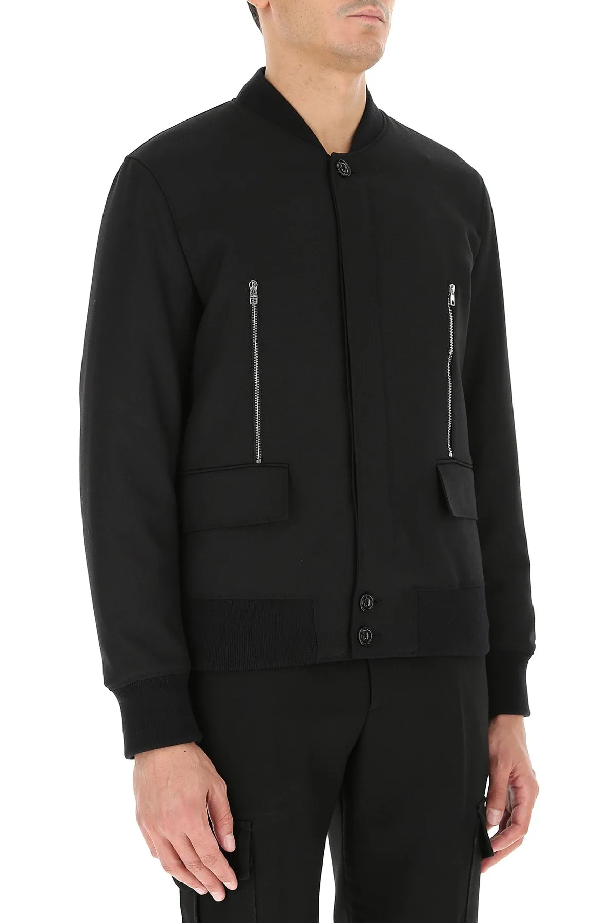 Alexander McQueen Zip Detail Bomber Jacket