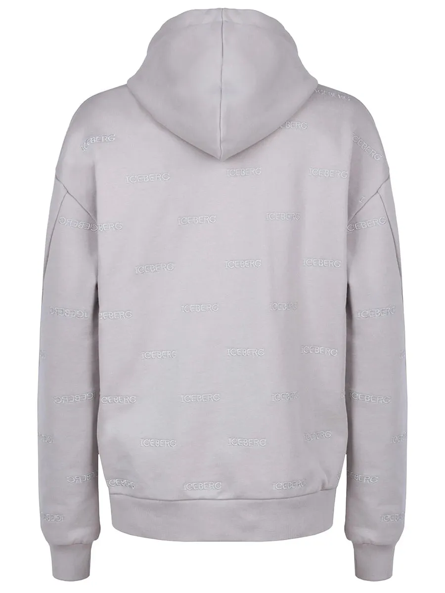 Allover Logo Pullover Hoody (Oyster) - I24E06163001323