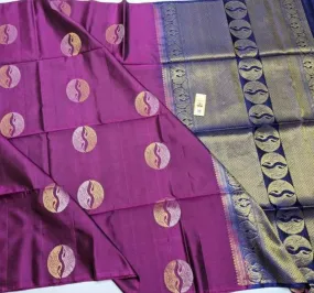 Amazing Purple Soft Silk Saree With Pretty Blouse Piece