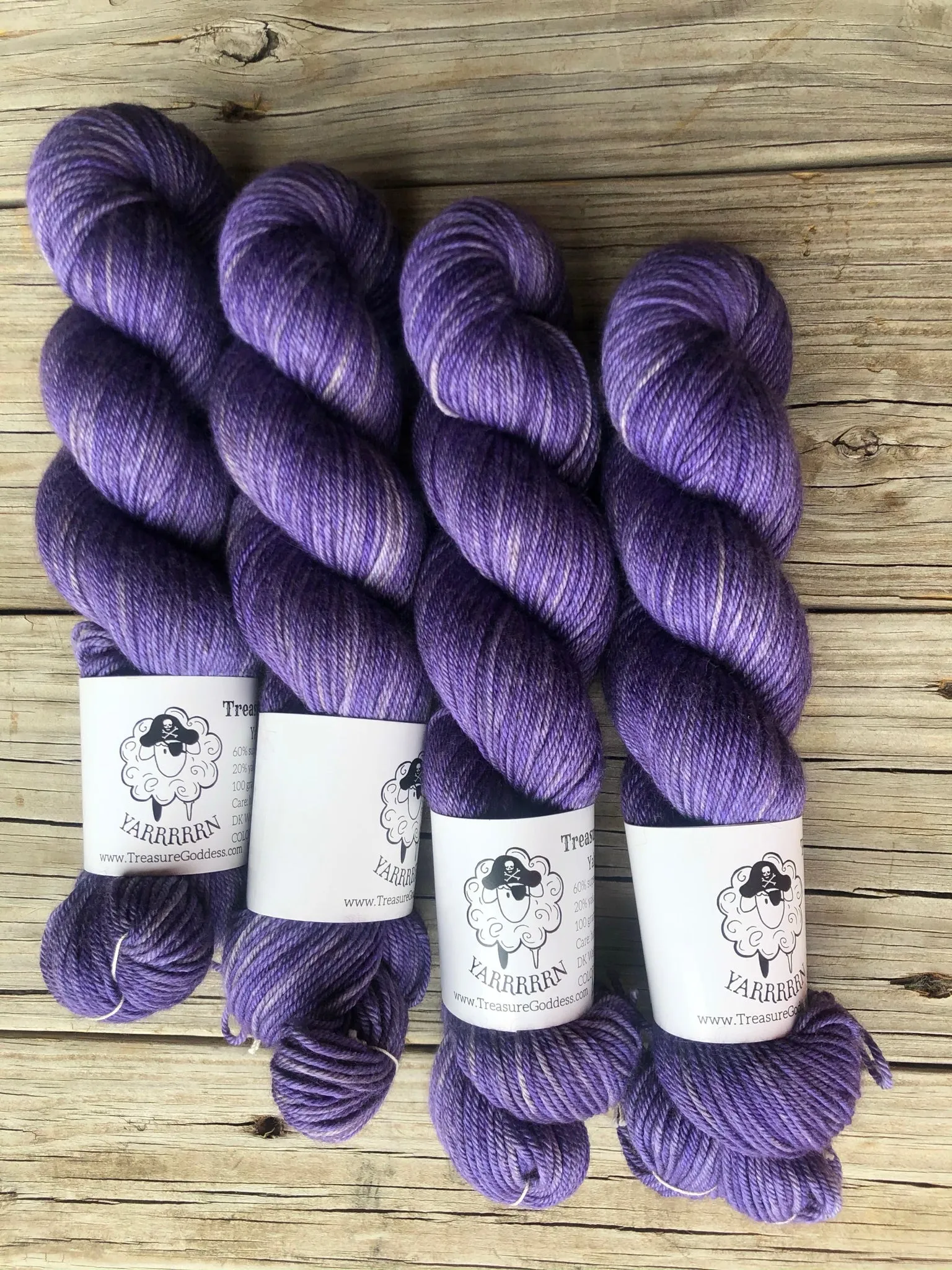 Amethysts in the Abyss, Yak Silk DK Treasures Yarn