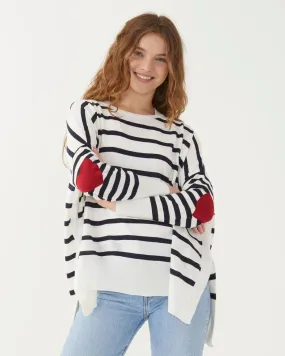 Amour Navy Striped Sweater by Mer Sea