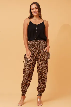 ANIMAL PRINT HAREM PANTS