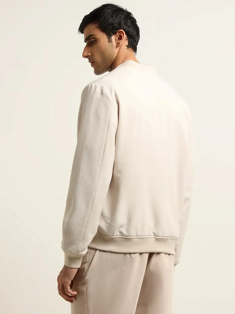 Ascot Beige Relaxed Fit Bomber Jacket