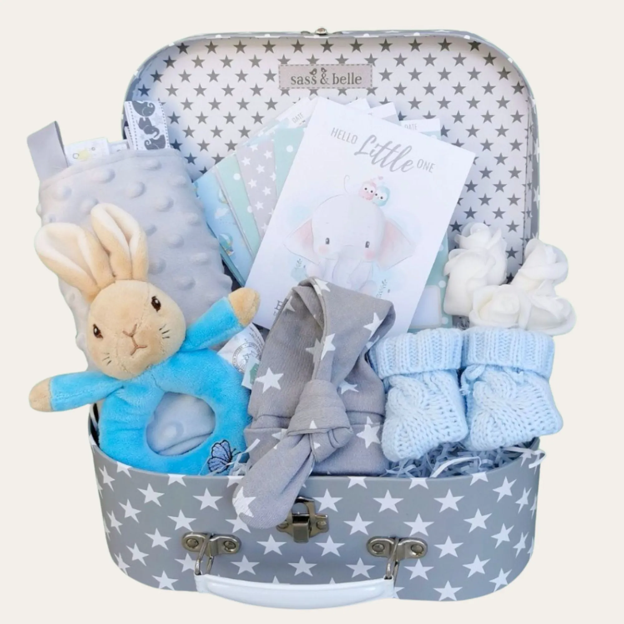 Baby Boy Gift Hamper, The Tales Of Peter Rabbit Keepsake Trunk