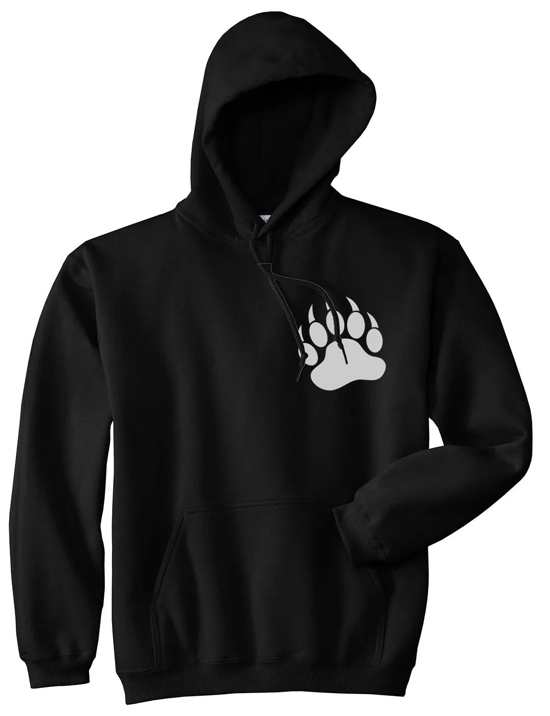 Bear Paws Chest Mens Pullover Hoodie