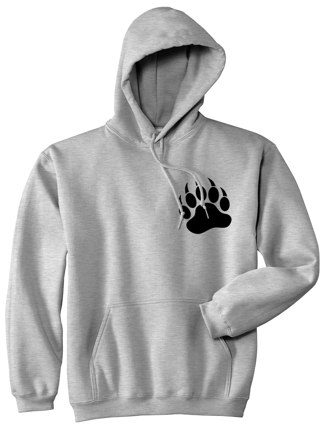 Bear Paws Chest Mens Pullover Hoodie