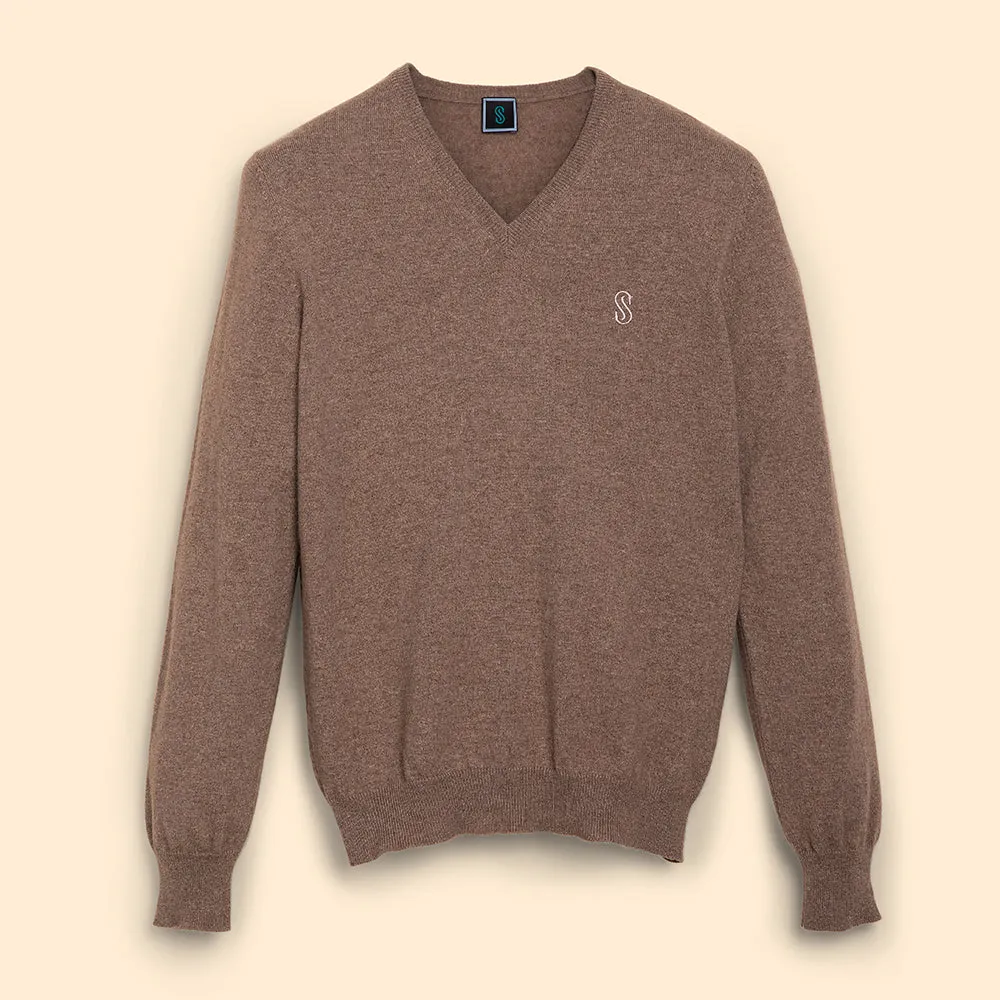 Beige cashmere sweater Man