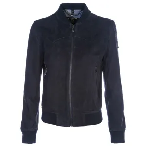 Belstaff Corvette Ladies Suede Jacket in Navy