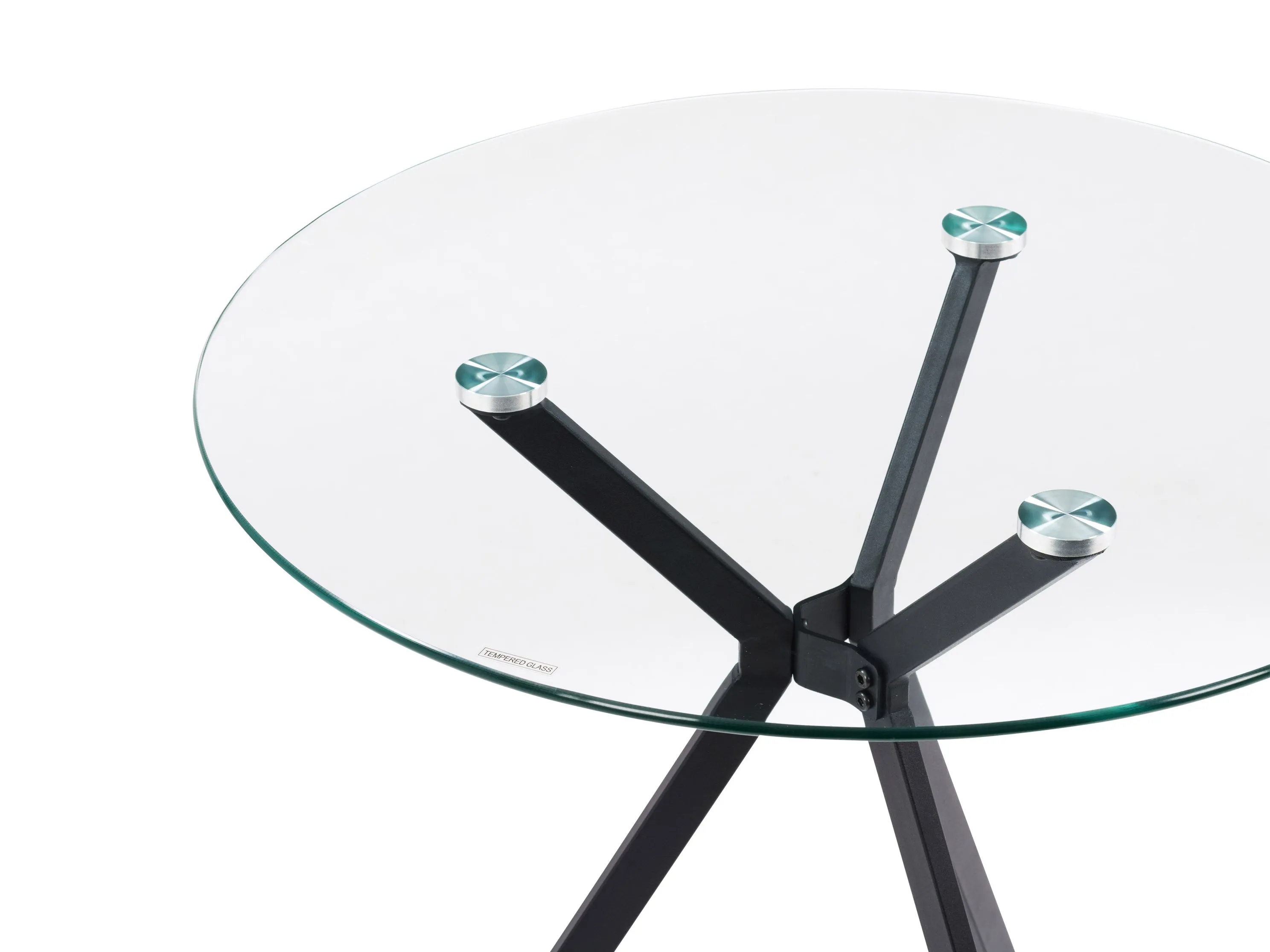 Black Glass Dining Table Set 5pc