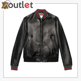 Black Stylish Leather Jacket for Mens