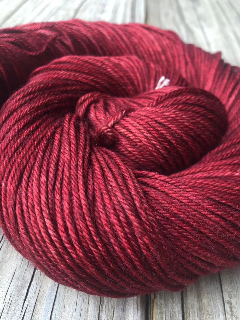 Blood Rubies, Yak Silk DK Treasures Yarn