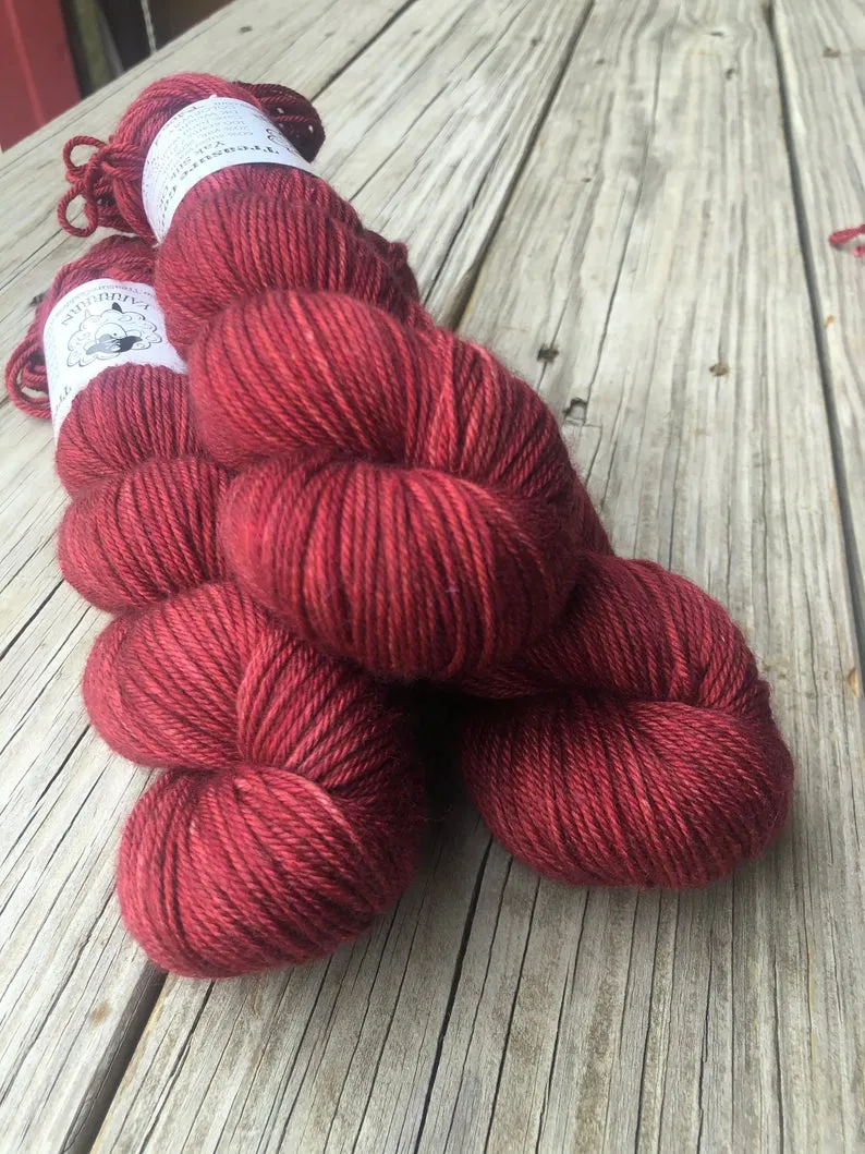 Blood Rubies, Yak Silk DK Treasures Yarn