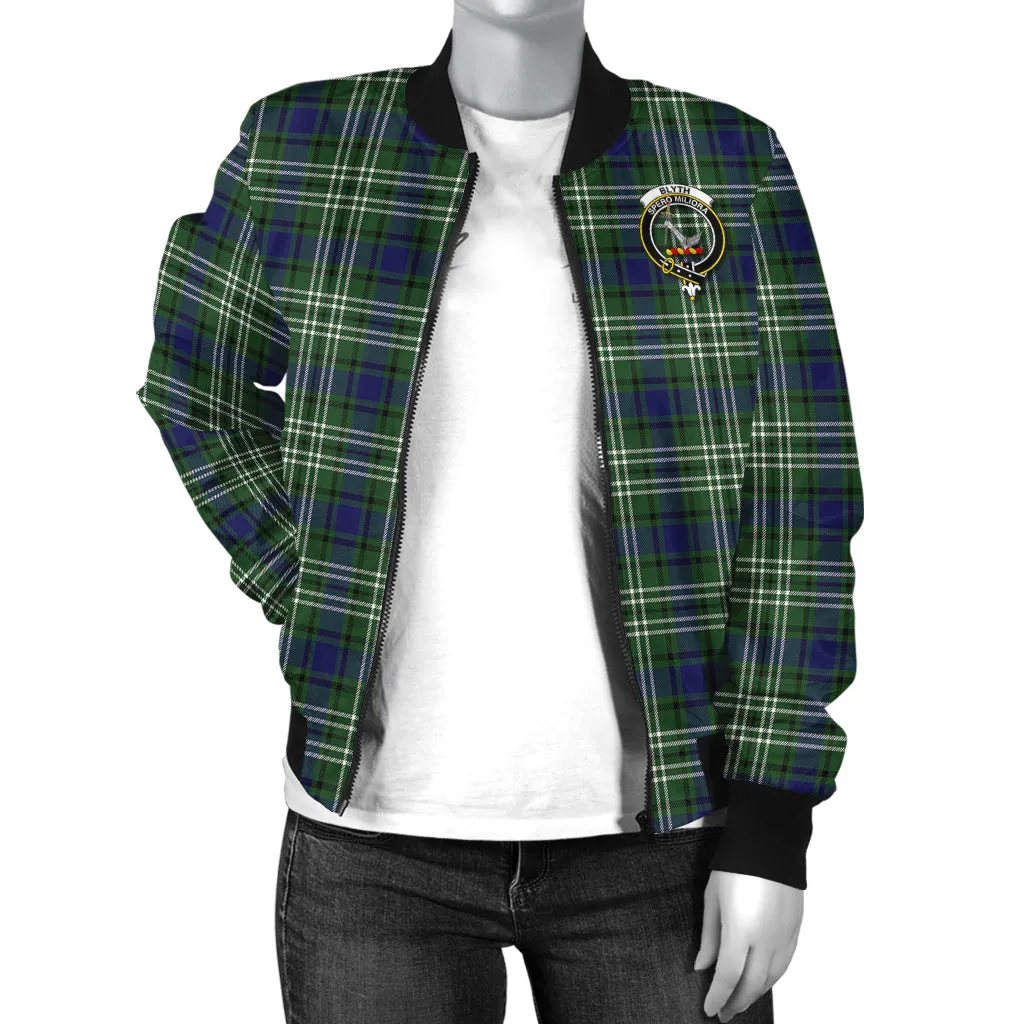 Blyth Tartan Bomber Jacket with Family Crest