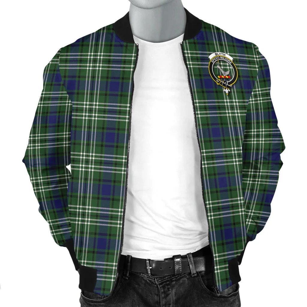 Blyth Tartan Bomber Jacket with Family Crest