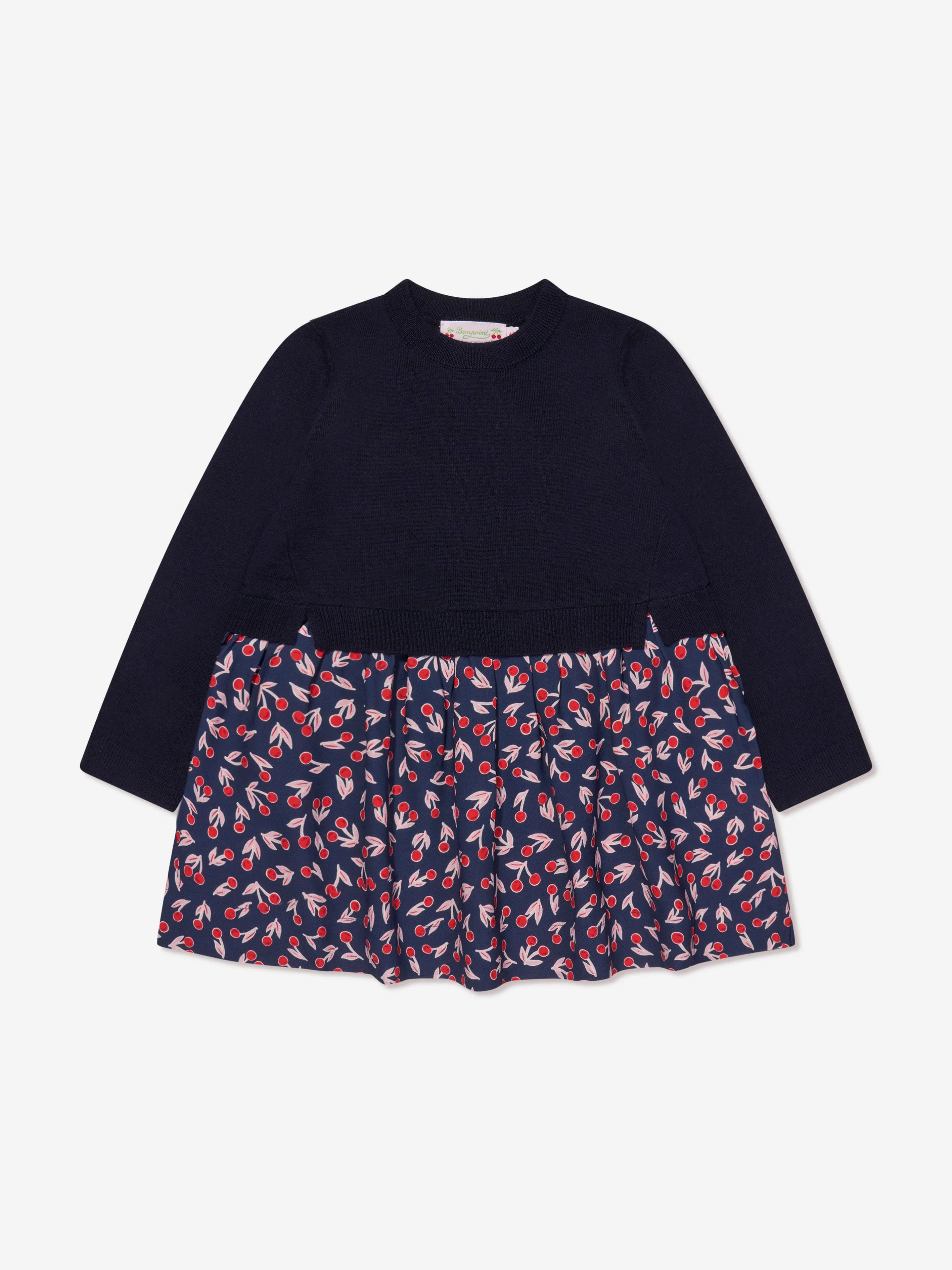 Bonpoint Girls Tayra Sweater Dress in Navy