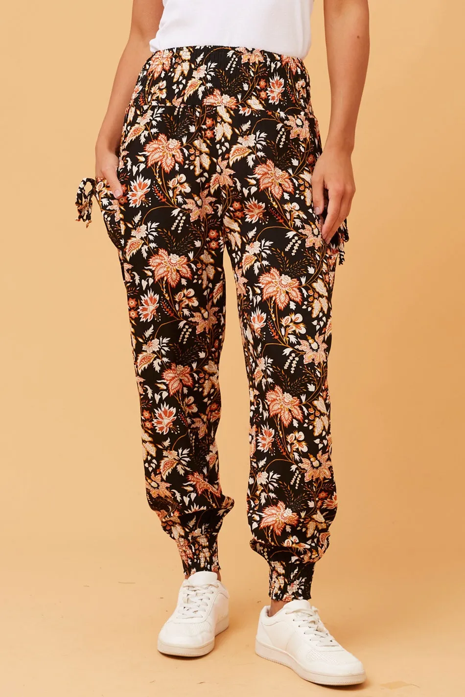 BOTANICAL PRINT HAREM PANTS