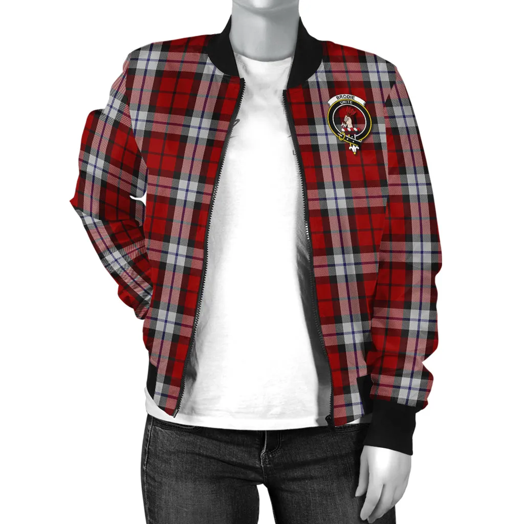 Brodie Dress Tartan Bomber Jacket with Family Crest