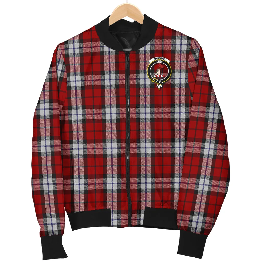 Brodie Dress Tartan Bomber Jacket with Family Crest