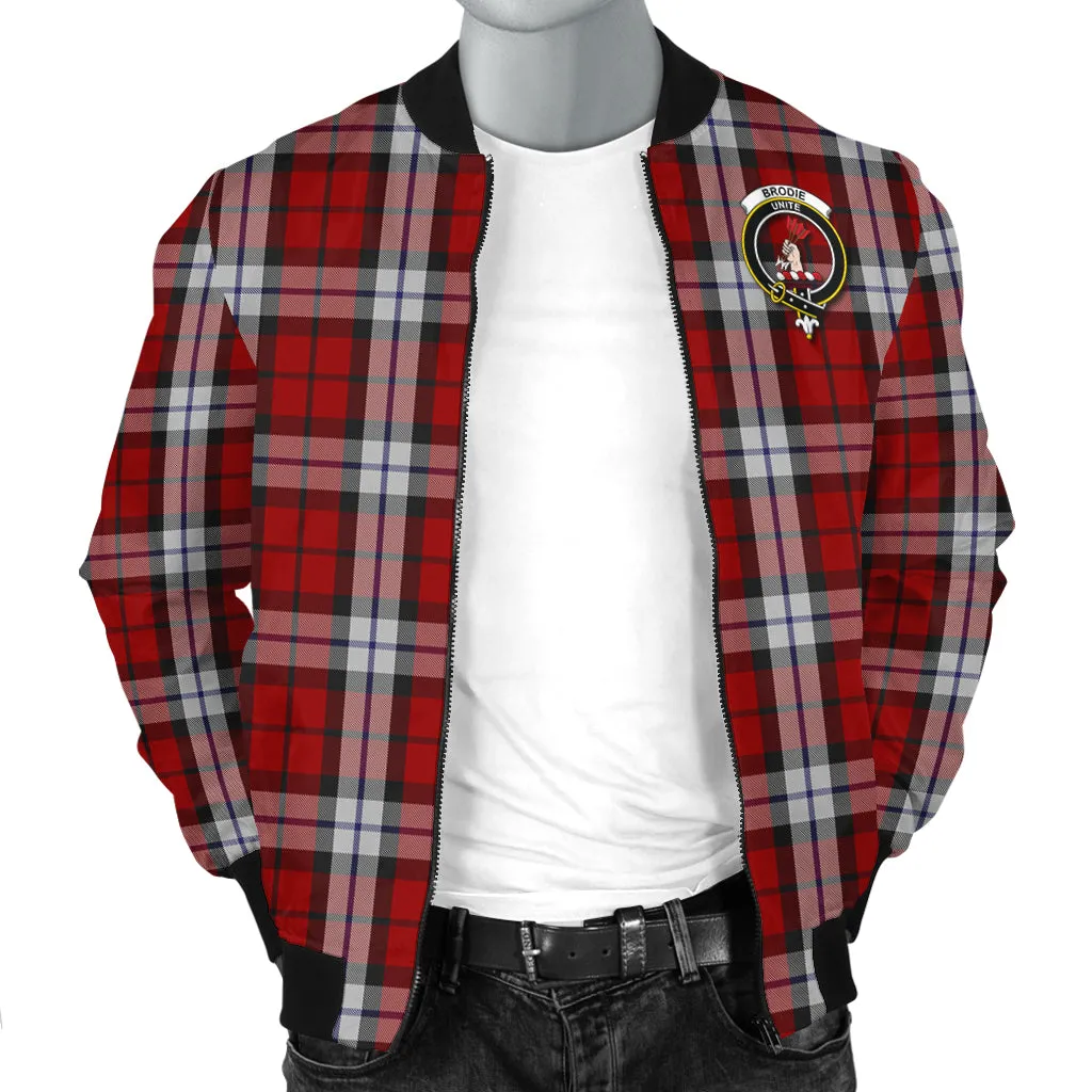 Brodie Dress Tartan Bomber Jacket with Family Crest