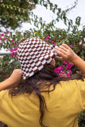 Brown Checker Emilia Bucket