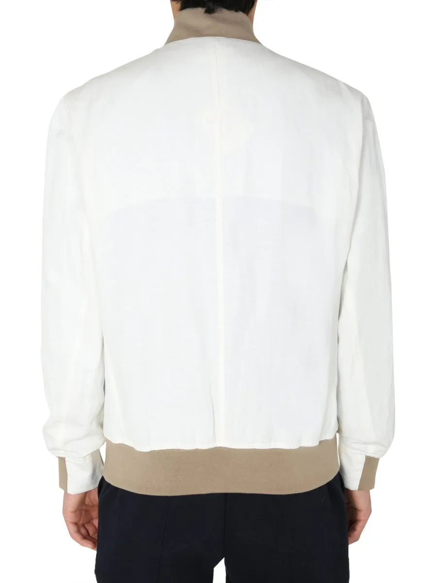 Brunello Cucinelli Two-Tone Bomber Jacket