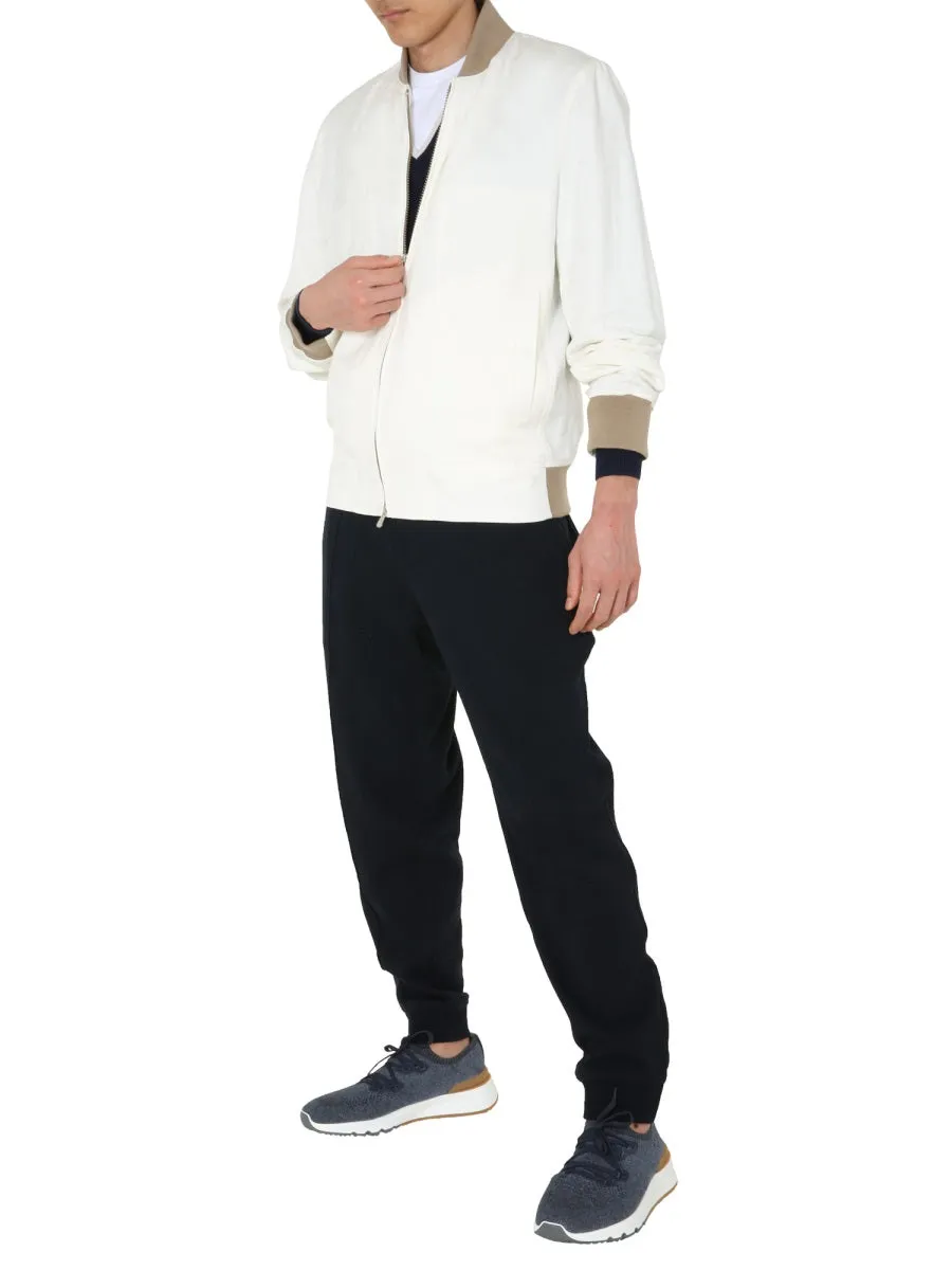 Brunello Cucinelli Two-Tone Bomber Jacket