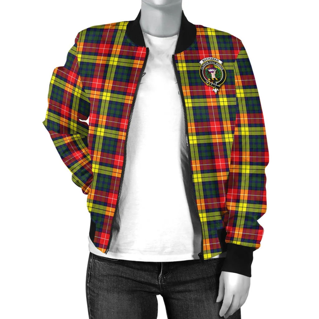 Buchanan Modern Tartan Bomber Jacket with Family Crest