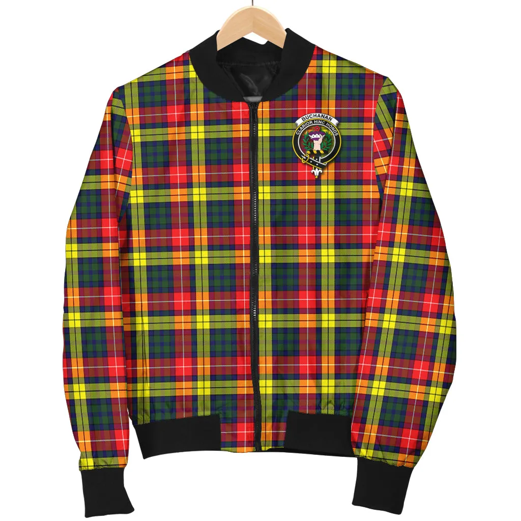 Buchanan Modern Tartan Bomber Jacket with Family Crest