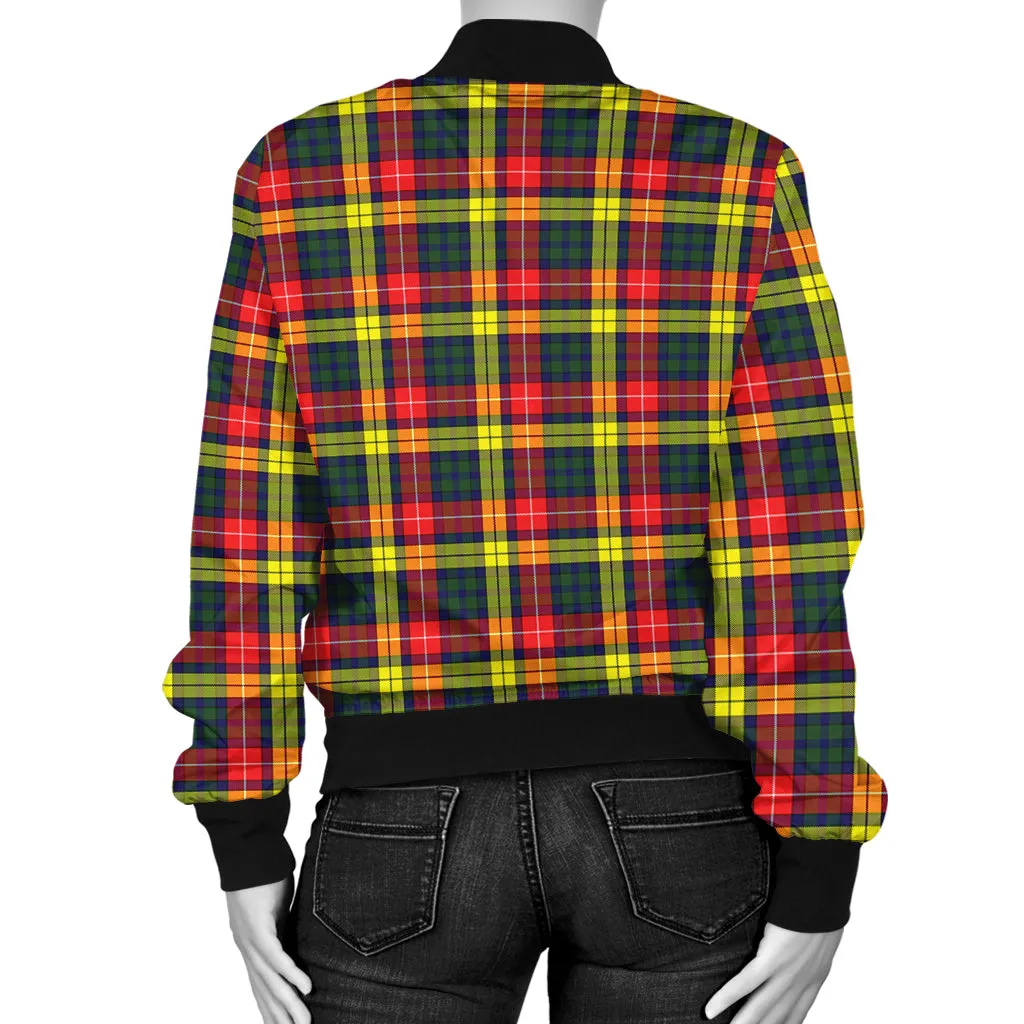 Buchanan Modern Tartan Bomber Jacket with Family Crest