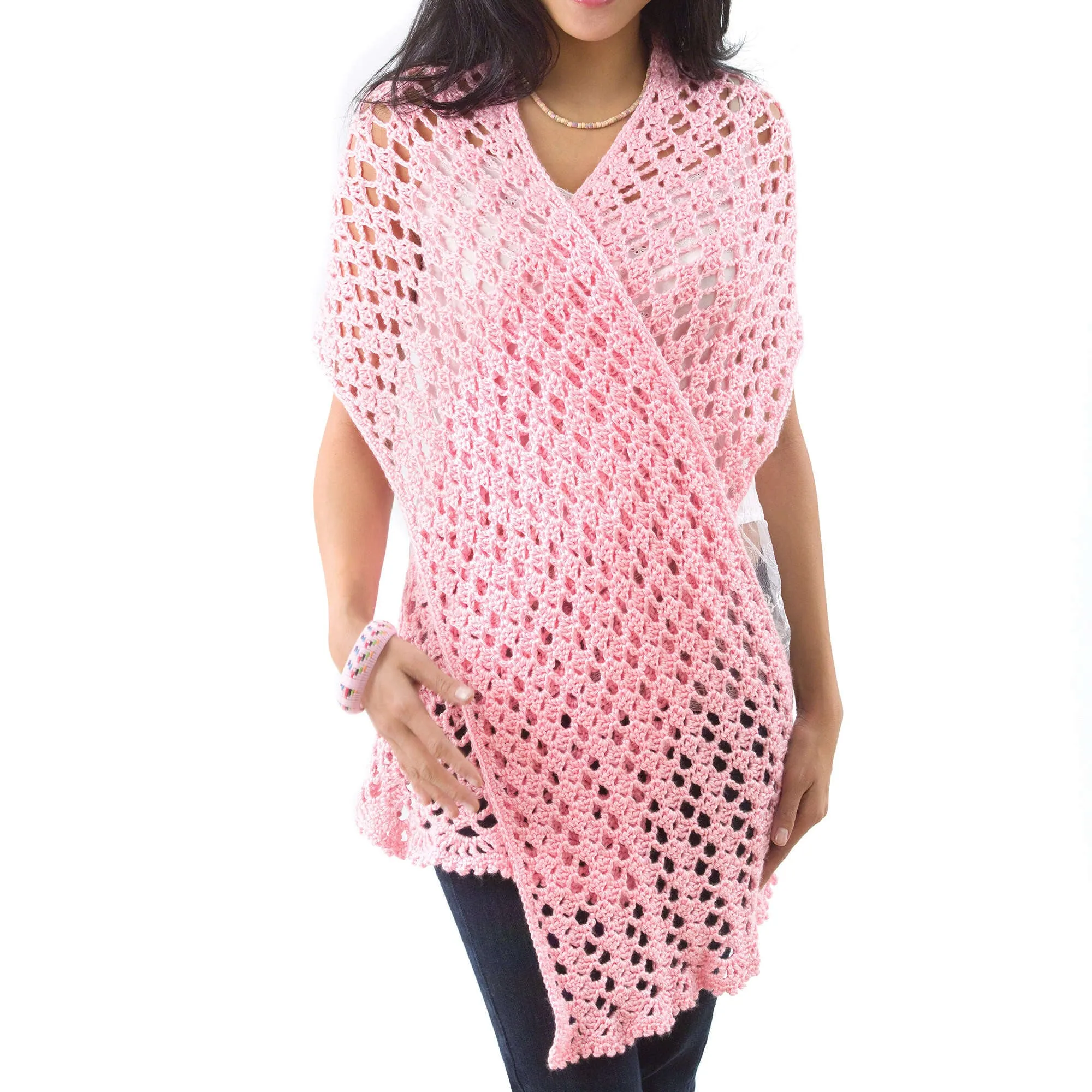 Caron Crochet "Pink Ribbon" Shawl