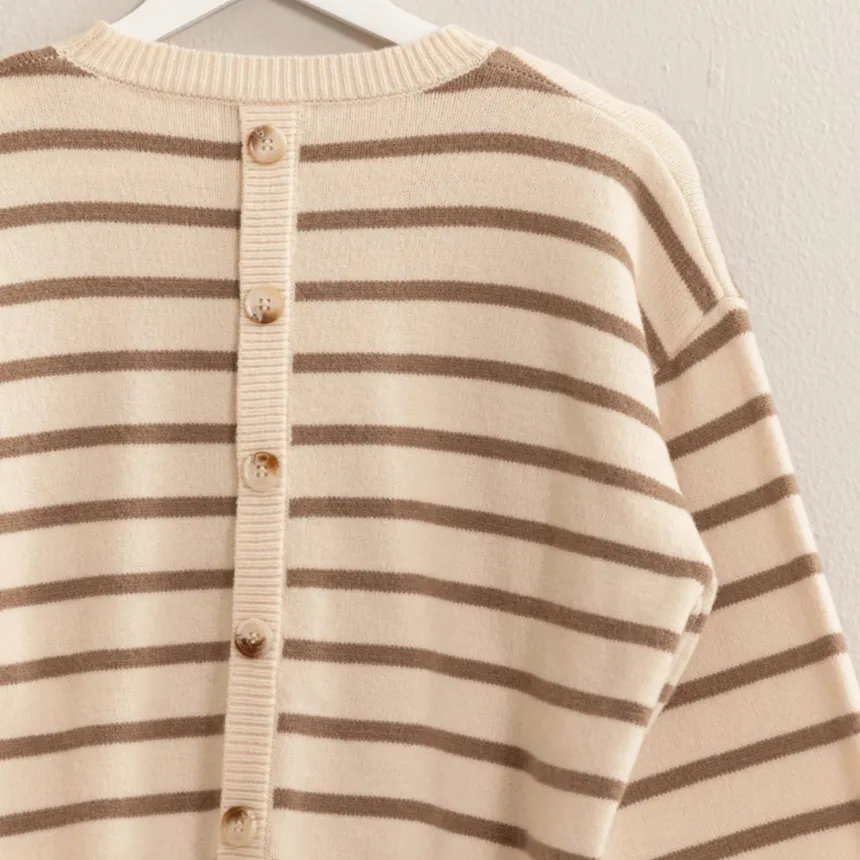 Charleston Striped Knit Pullover Sweater